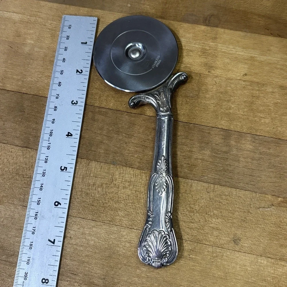 Vintage Silverplate Serving Utensil Lot Sheffield Pizza Cutter Cake Server Knife